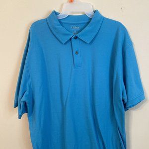 L.L. Bean Blue Polo Shirt XL